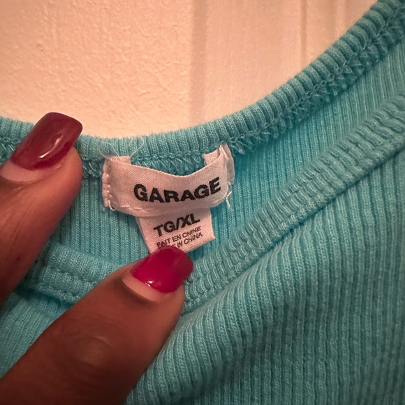 Garage teal crop top - Picture 2 of 3